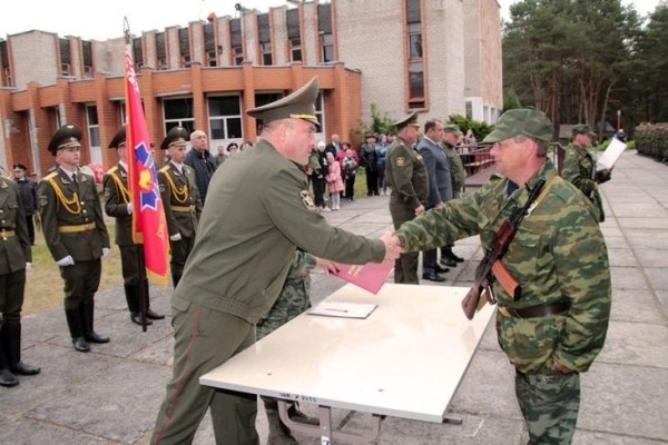 Присяга территориальных войск Кобринского района в лагере «Волна» Присяга территориальных войск Кобринского района в лагере «Волна»