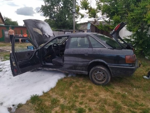 Легковой автомобиль горел в Ивацевичах Легковой автомобиль горел в Ивацевичах